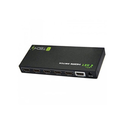 Product Network Switch Techly HDMI 4K, UHD, 3D, 5x HDMI Input, base image