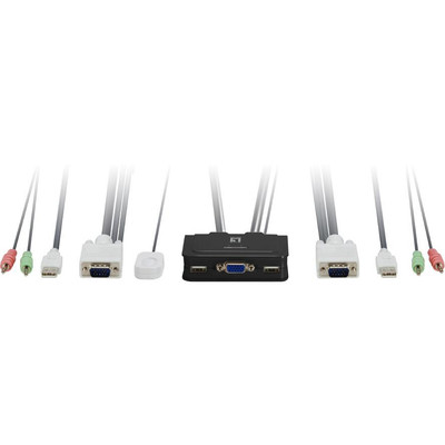Product KVM Switch LevelOne LevelOne 2x USB -0223 with Audio base image