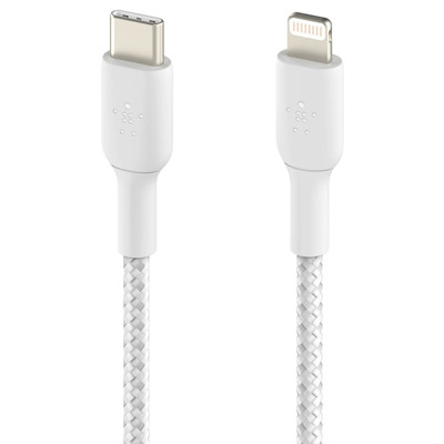 Product Καλώδιο Belkin Lightning/USB-C 1m braided, white base image