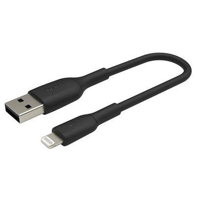 Product Καλώδιο Belkin Lightning to USB-A 15cm, PVC, black base image