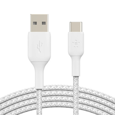 Product Καλώδιο Belkin USB-C/USB-A 2m braided, white CAB002bt2MWH base image