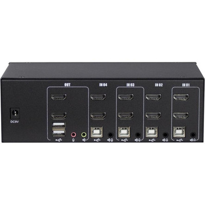 Product KVM Switch Inter-Tech AS-42HA HDMI,4 Port,Metall base image