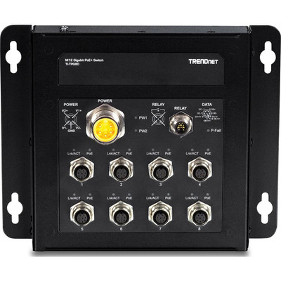 Product Network Switch Trendnet 8-Port Gbit Industrial PoE+ EN50155 M12 base image