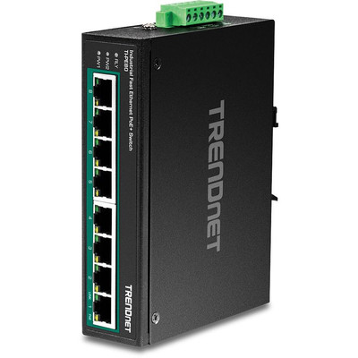 Product Network Switch TRENDnet Industrie 8 Port Fast Eth. PoE+ L2 DIN-Rail base image