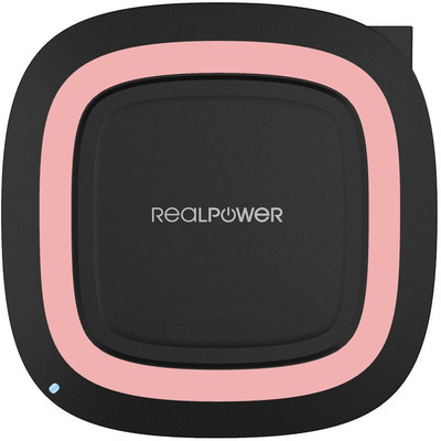 Product Ασύρματος Φορτιστής RealPower FreeCharger-10 black / pink Qi base image