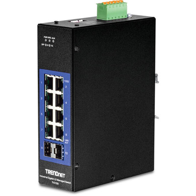 Product Network Switch TRENDnet Industrie 10 Port Gbit L2 Managed DIN-Rail base image