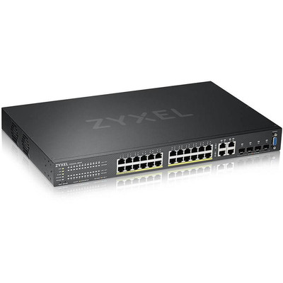 Product Network Switch ZyXEL 19" 28x GE GS2220-28HP 24Port+4xSFP/Rj45 base image