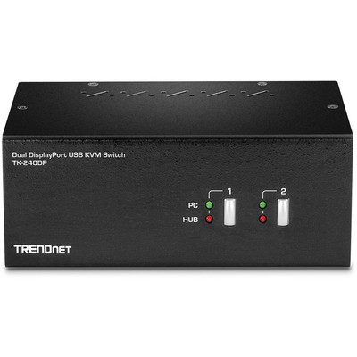 Product KVM Switch TRENDnet 2-Port Displayport with Audio USB 2.0 Hub base image