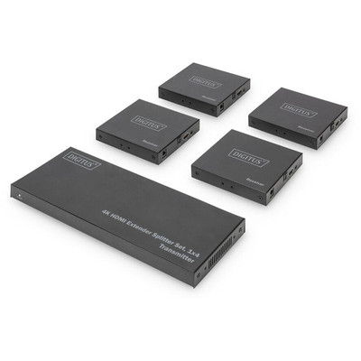 Product HDMI Splitter Digitus Set 1x4 Loopout POC 2.0 Black base image