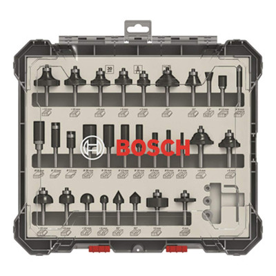 Product Σετ Φρέζες για Ρούτερ Bosch 30 pcs Wood Bit Set for 6mm Shank base image