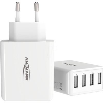 Product Φορτιστής Πρίζας Ansmann HC430 4xUSB 3000mA white base image