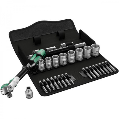 Product Σετ Εργαλείων Wera 8100 SB 6 Zyklop Speed Ratchet Set 3/8 Drive metric base image