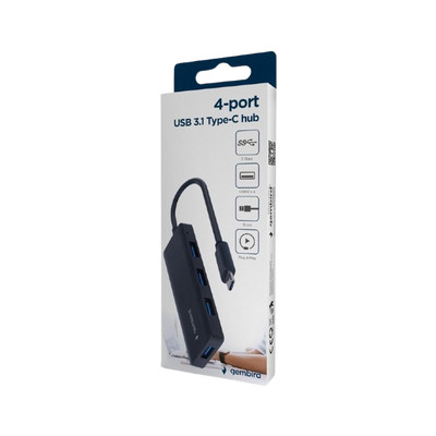 Product USB Hub Gembird 4-PORT USB 3.1 (GEN 1) TYPE-C base image
