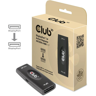 Product Αντάπτορας DisplayPort Club3D Repeater 1.4 > DisplayPort 1.4 akt. fe/fe retail base image