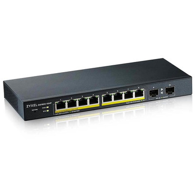 Product Network Switch Zyxel 8x GS1900-10HP GbE L2 POE+ /+2 SFP slots base image
