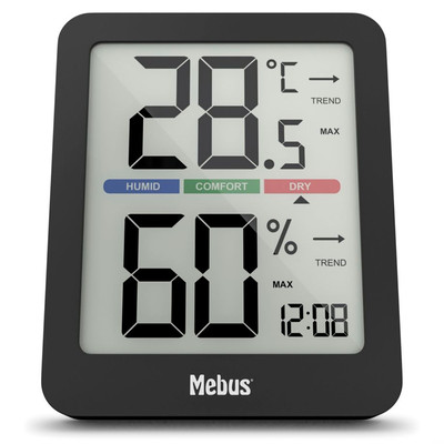 Product Θερμόμετρo & Υγρασιόμετρo Mebus 11115 Black base image