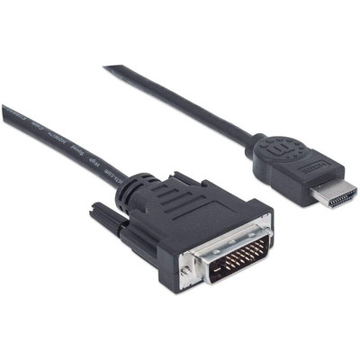 Product Καλώδιο HDMI Manhattan A -> DVI(24+1) M/M 1.80m sw base image