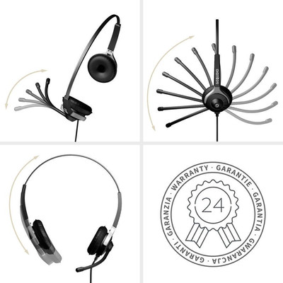 Product Headset GEQUDIO 2-ear with USB for PC,MAC base image