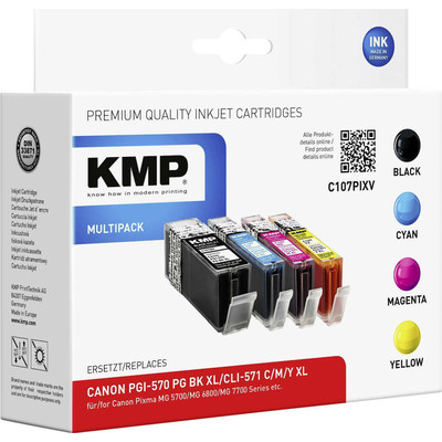 Product Μελάνι συμβατό KMP C107PIXV Multipack comp. to Canon PGI-570/CLI-571 XL C/M/Y base image