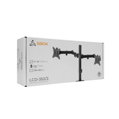 Product Βάση Monitor Sbox 17'-32' (LEFT & RIGHT) VESA 100x100 MAX base image