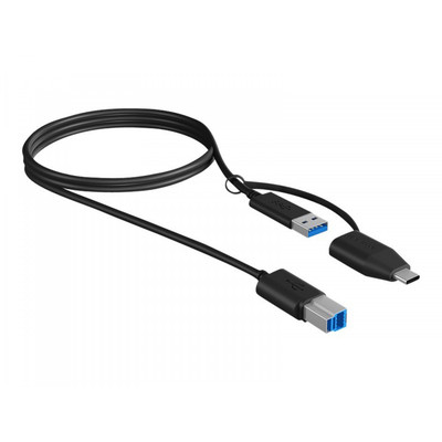 Product Καλώδιo USB IcyBox USB 3.2 (Gen 1) Type B to Type A & Type C 1m base image