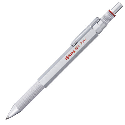 Product Στυλό Rotring 600 Multipen 3in1 silver Fine-lead Pen, Ball Pen blue/red base image
