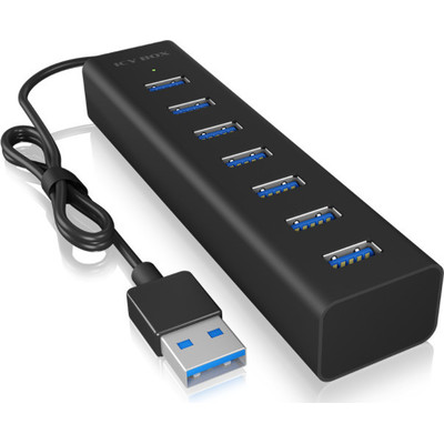 Product USB Hub RaidSonic ICY BOX IB-HUB1700-U3 7 Port USB 3.0 base image