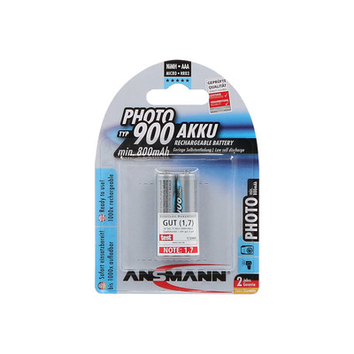Product Επαναφορτιζόμενες Μπαταρίες 1x2 Ansmann maxE NiMH rech.bat. 900 Micro AAA 800 mAh PHOTO base image