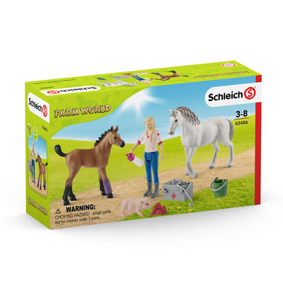 Product Μινιατούρα Schleich Farm World 42486 Vet visiting Mare and Foal base image