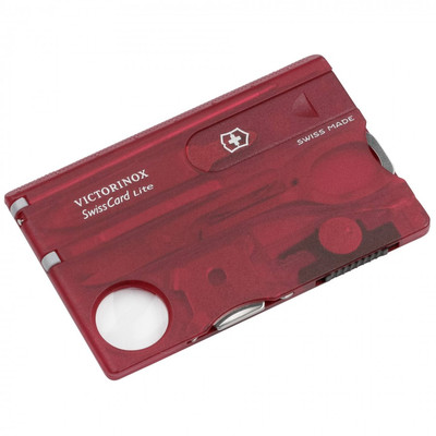 Product Σουγιάς Κάρτα Victorinox SWISSCARD LITE red transparent base image