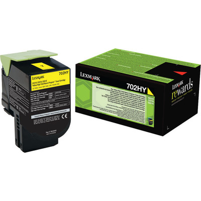 Product Toner Lexmark 702HY - Yellow - original - LCCP, LRP base image