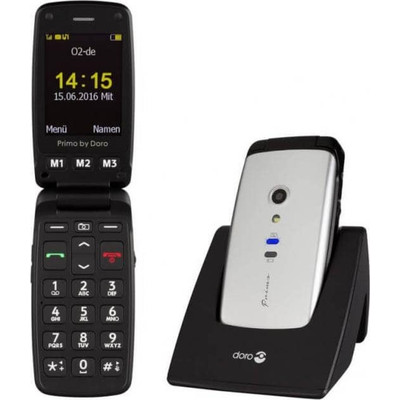 Product Κινητό Doro Primo 406 silver/black (Αγγλικό menu) base image