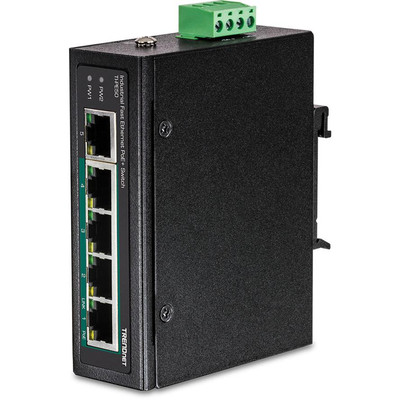 Product Network Switch Trendnet 5-Port Industrial Fast Eth. PoE+ DIN-Rail base image