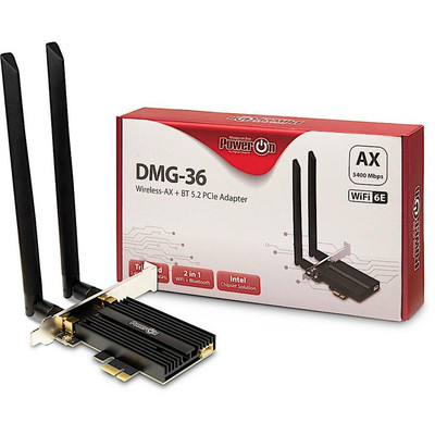 Product Κάρτα Δικτύου PCIe Inter-Tech Wi-Fi6E+ BT5.2 DMG-36 5400 Mbps retail base image