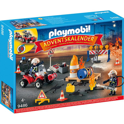 Product Playmobil Christmas Advent Calendar Fire Brigade Operation on the Construction Site (9486) base image