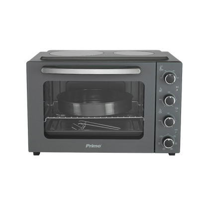 Product Φουρνάκι Primo PREO-40456NS Με 2 Κεραμικές Εστίες 50L Υάλινη Πρόσοψη Ανθρακί base image