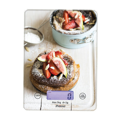 Product Ζυγαριά Κουζίνας Primo PRKS-40468 Ψηφιακή 5Kg-1g οθόνη Υάλινη "Baking" base image