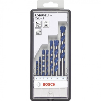 Product Τρυπάνια Bosch 7pcs. Robustline Concrete Drill Bit Set CYL-5:4-10mm base image