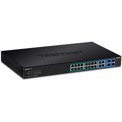 Product Network Switch TRENDnet 20-port Gigabit Web Smart POE+ w/ 2 SFP base image