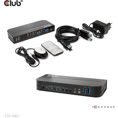 Product KVM Switch Club 3D 4K60Hz 2x HDMI > HDMI/2xUSB/Audio retail base image