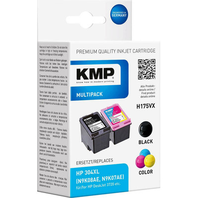 Product Μελάνι συμβατό KMP H175VX Promo Pack BK/Color for HP N9K08AE/N9K07AE base image
