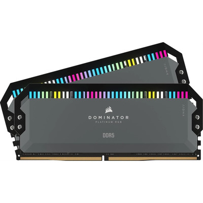 Product Μνήμη RAM Σταθερού DDR5 64GB Corsair Dominator Platinum RGB - 2 x 32GB - DIMM 288-pin - 5600 MHz / PC5-44800 base image