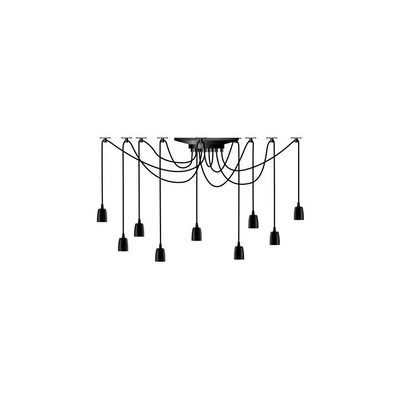 Product Φωτιστικό Οροφής Segula pendant lamp Phoenix 9er porcelain black max 60W base image