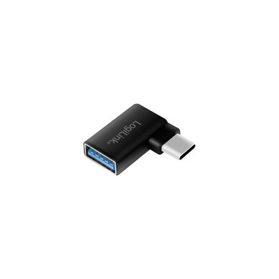 Product Αντάπτορας USB Logilink 3.2 Gen1 Type-C,C/M to USB-A/F,90°,schw base image