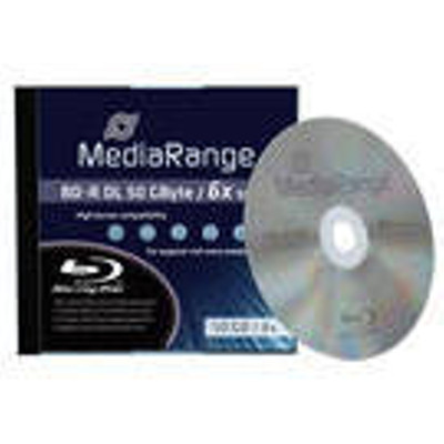 Product BD-R MediaRange Bluray 50GB 1pcs JewelCase 6x Double Layer base image