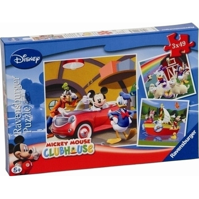 Product Παζλ Ravensburger Disney Mickey Mouse Clubhouse - Everyboby Loves Mickey (3x49pcs.) (09247) base image