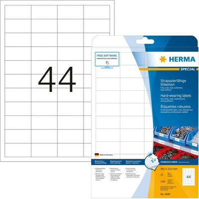 Product Ετικέτες Herma Hardwearing 4690 25 Sheets 1100 pcs. 48,3x25,4 base image