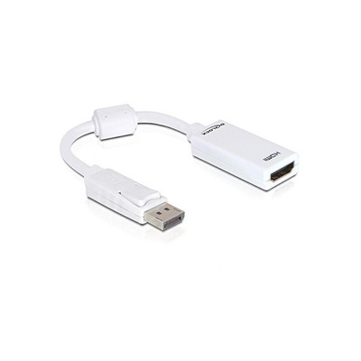 Product Αντάπτορας DisplayPort Delock DP -> HDMI M/F 0.22m white base image