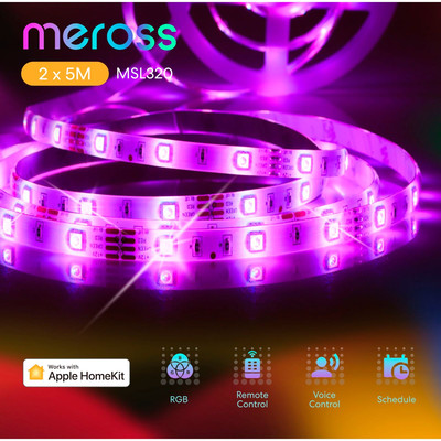 Product Ταινία LED Smart Meross Wi-Fi Strip with RGB (2x 5m) base image