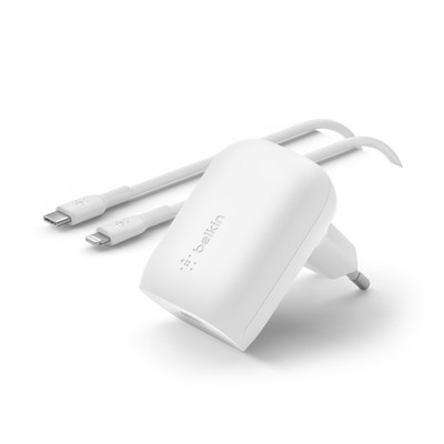 Product Φορτιστής Πρίζας Belkin Boost Charge USB-C PD 30W PPS w.Lightn.Cab.CA005vf1MWH-B5 base image